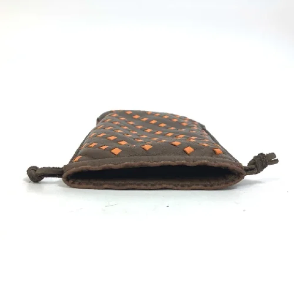 Hermès Vintage Pre-owned Leather pouches Brown Dames