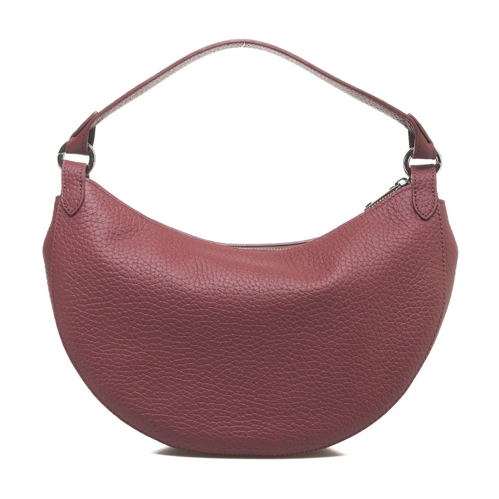 Orciani Rode Leren Moon Schoudertas Red Dames