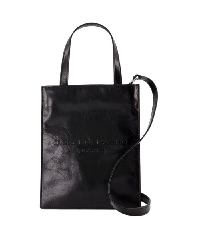 black-leather-shopping-bag-pinch