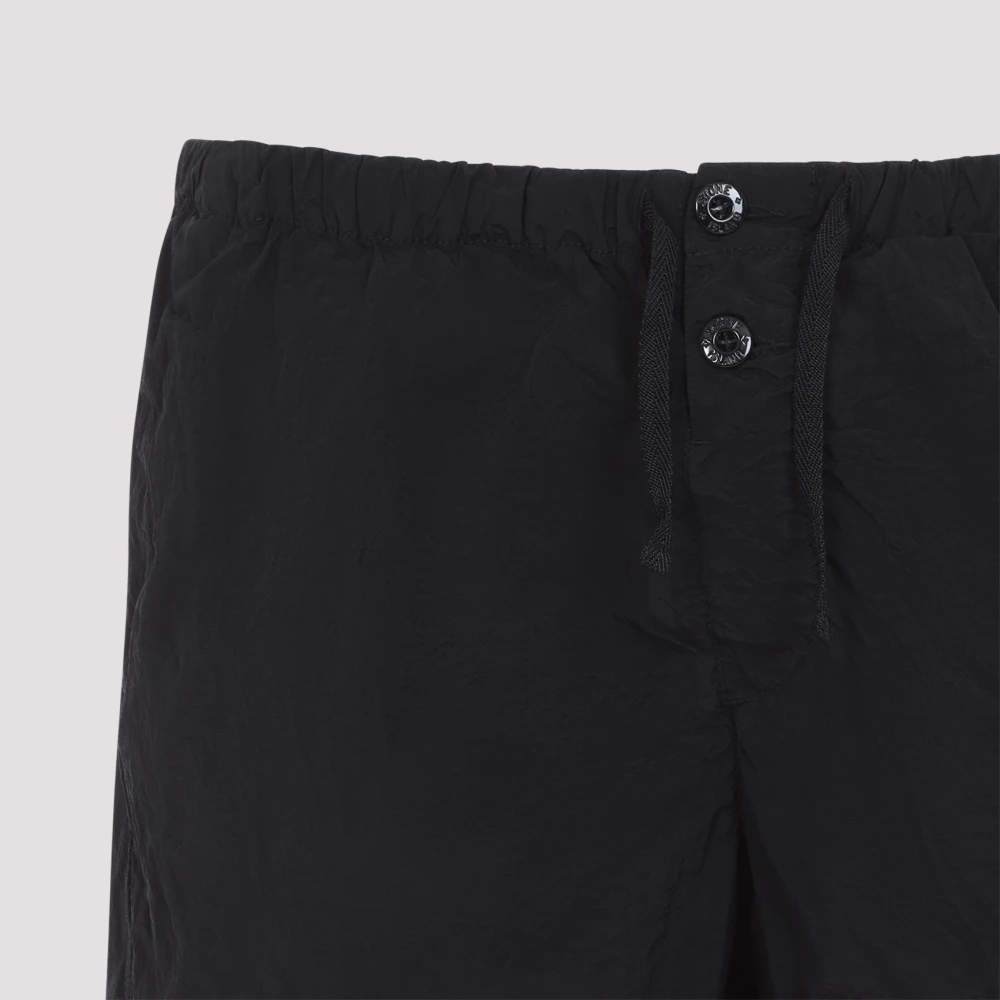 Stone Island Zwarte Casual Shorts voor Mannen Black Heren