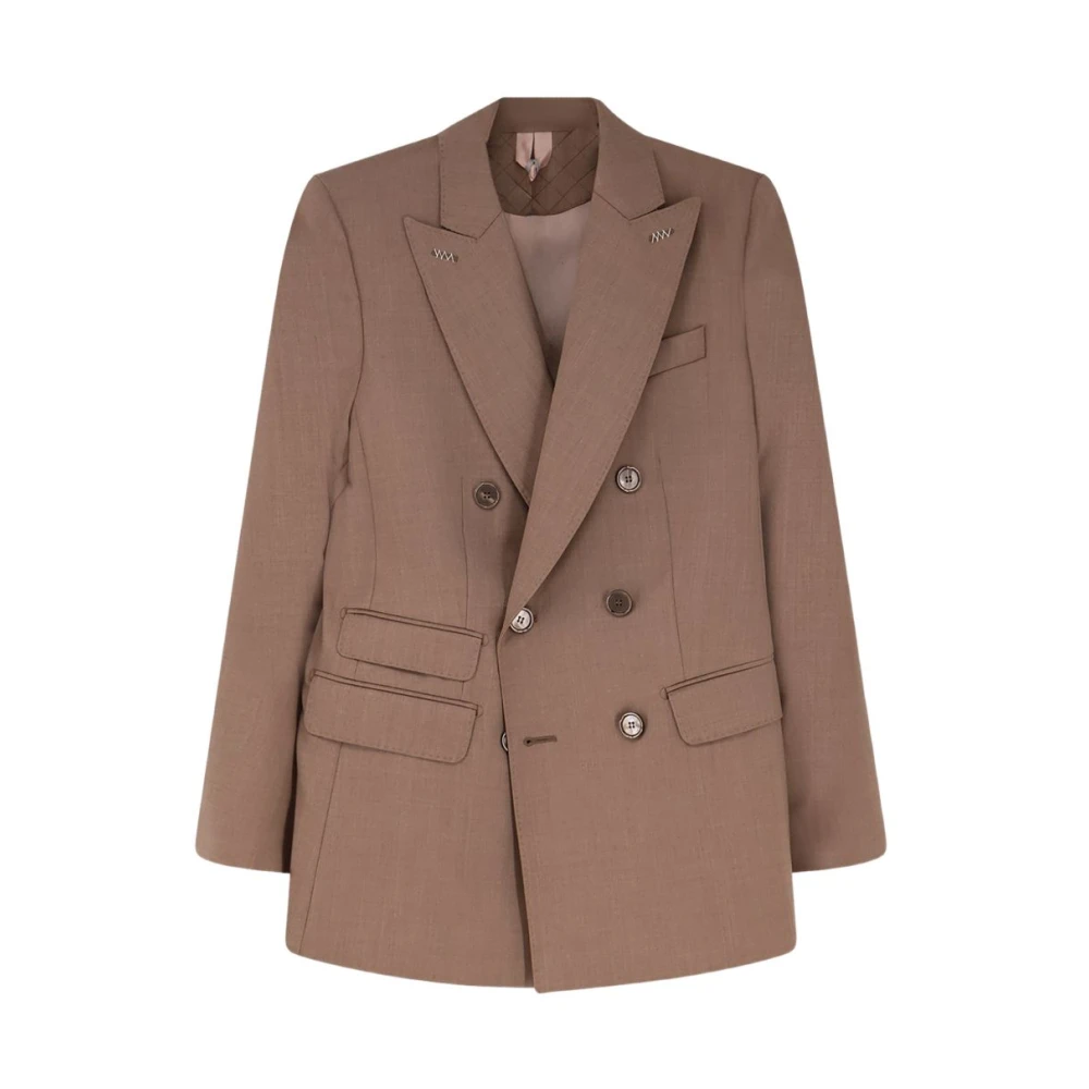 Max Mara Women's Brown Blazer Doppiopetto - Blazers - Xs - Jackets
