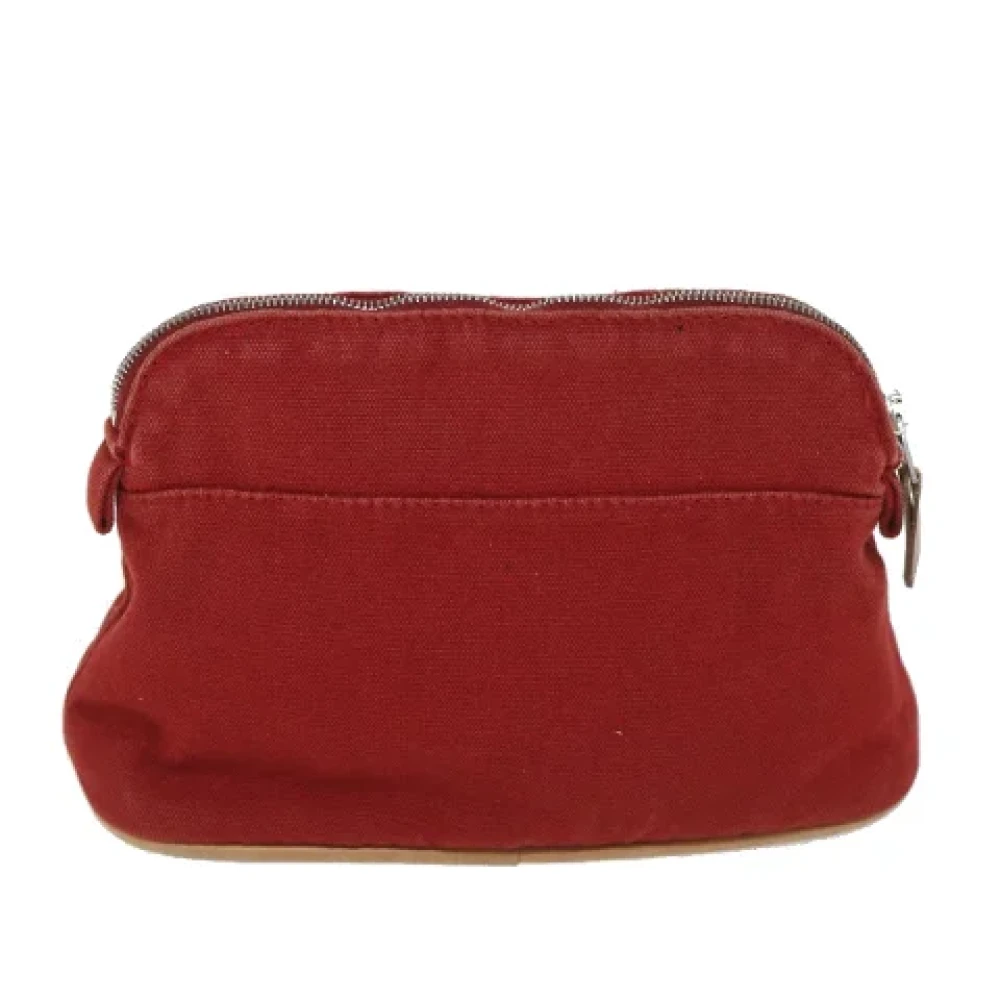 Hermès Vintage Pre-owned Canvas pouches Red Dames