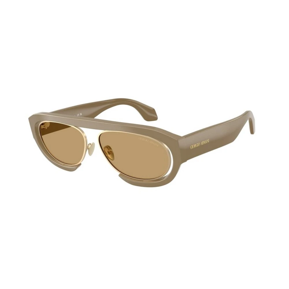 Giorgio Armani Brown Man Ar8239 622273 Sunglasses Acetate Beige Round Normal - Image 2