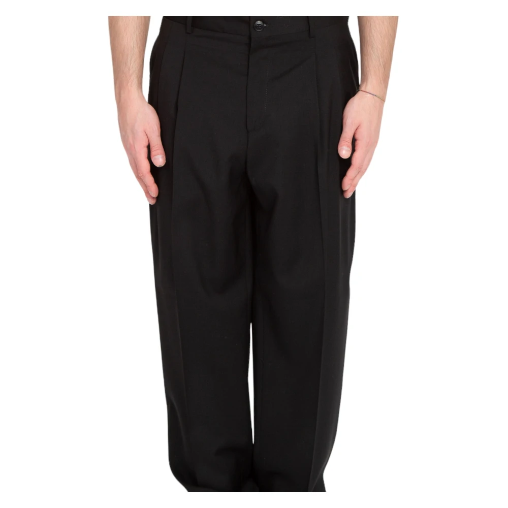 Costumein Dubbele Plooibroek in Matteo Stijl Black Heren