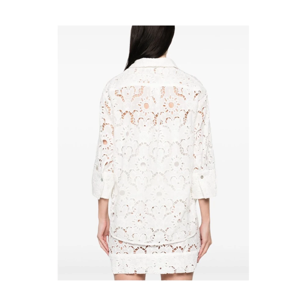 Farm Rio Witte Geknoopte Overhemd White Dames