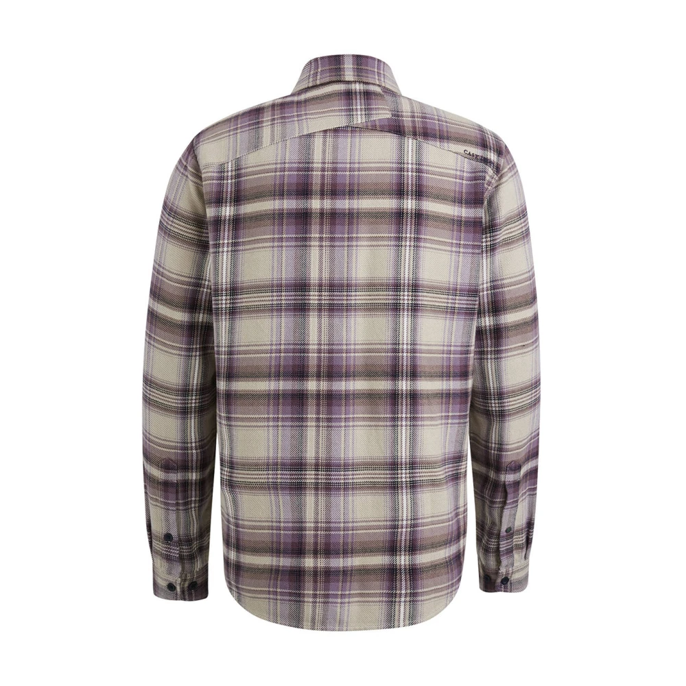 Cast Iron Geborsteld Twill Overshirt Gray Heren