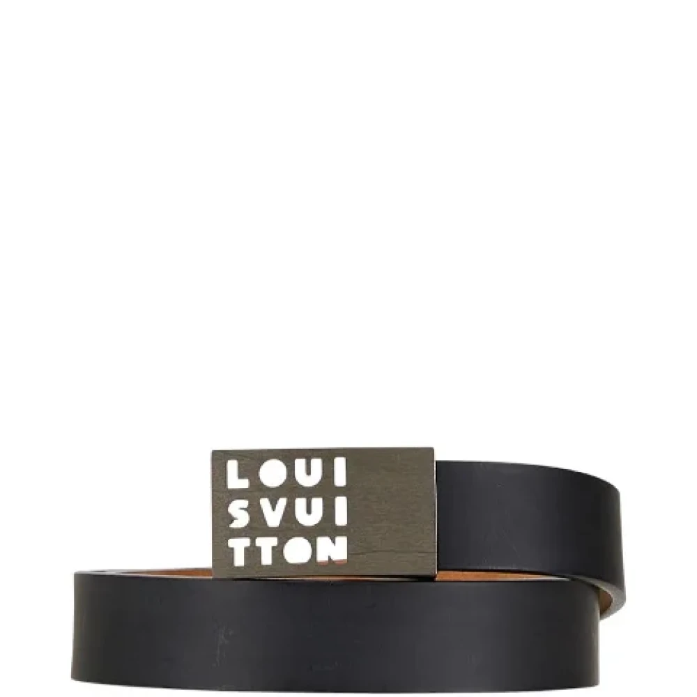 Louis Vuitton Vintage Pre-owned Leather belts Black Dames