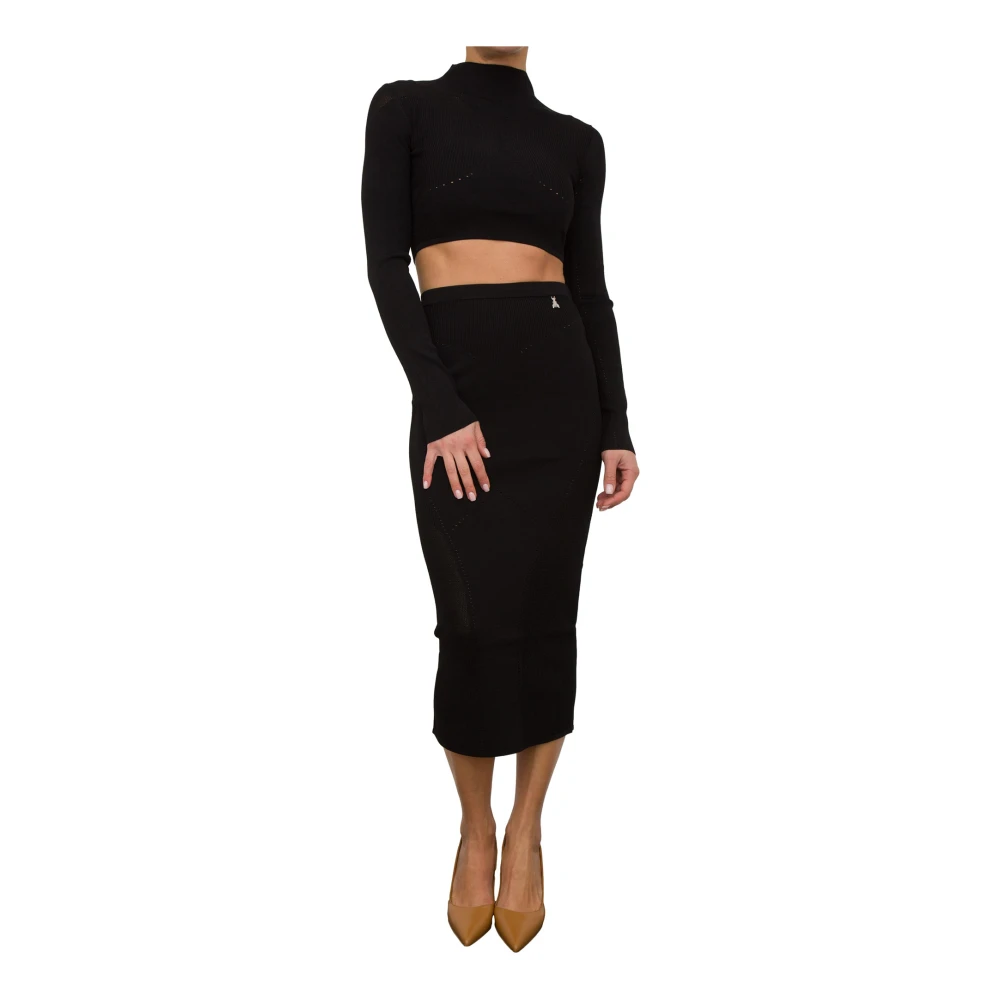 PATRIZIA PEPE Zwart Gebreide Trui Black Dames