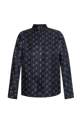 Paisley Mandarin-Collar Shirt