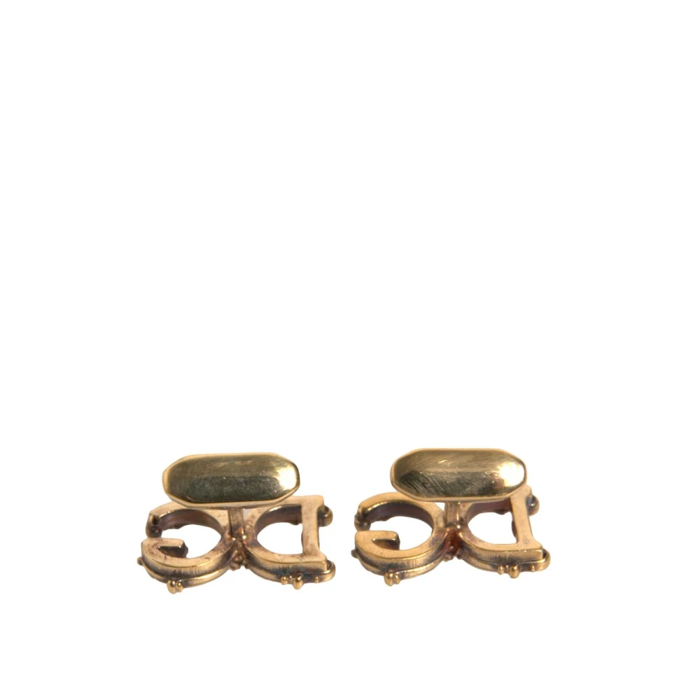 Dolce & Gabbana DG Logo Zilveren Manchetknopen Yellow Heren