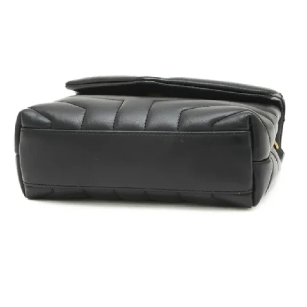 Saint Laurent Vintage Pre-owned Leather shoulder-bags Black Dames