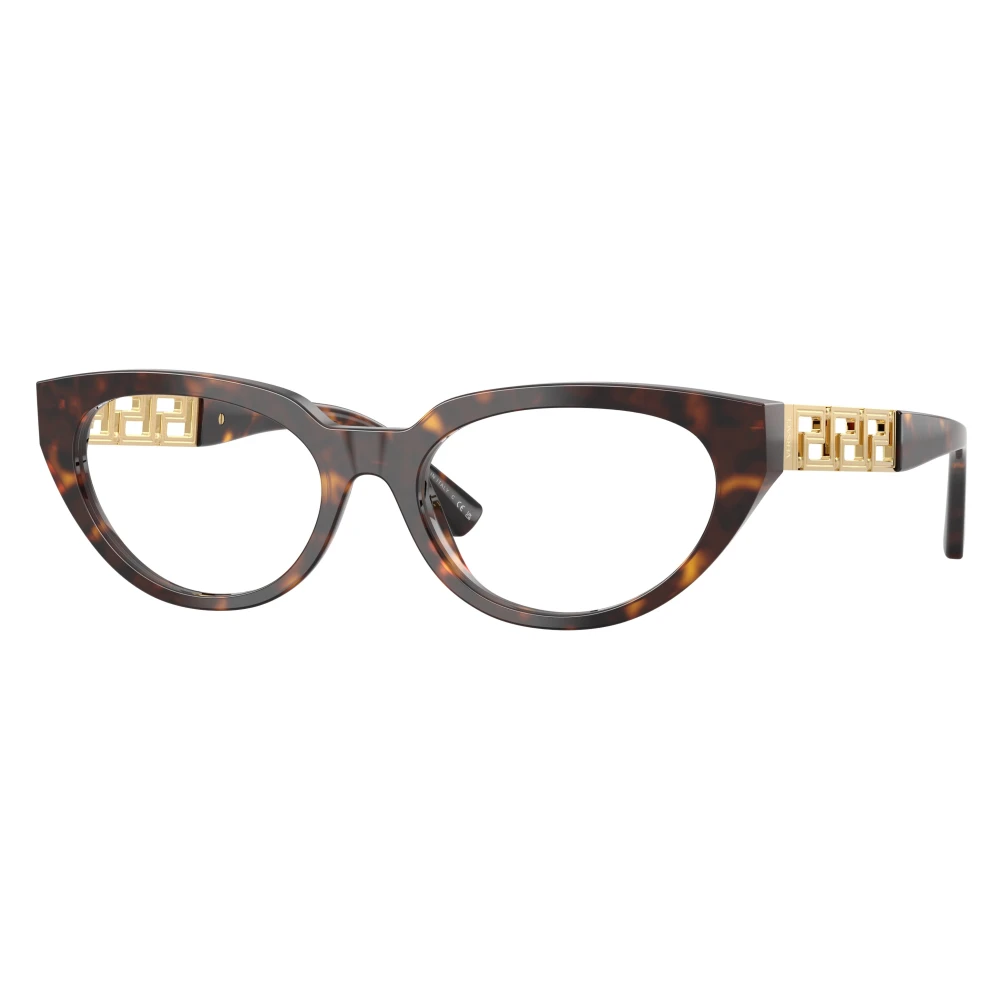 Versace Women's Brown Greca Cat-Eye Glasses - Glasses - 54 Mm - Accessories