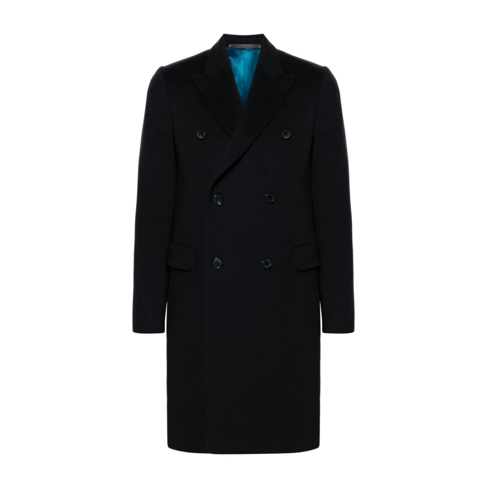 Paul Smith Zwarte Wol-Kasjmier Jas Black Heren