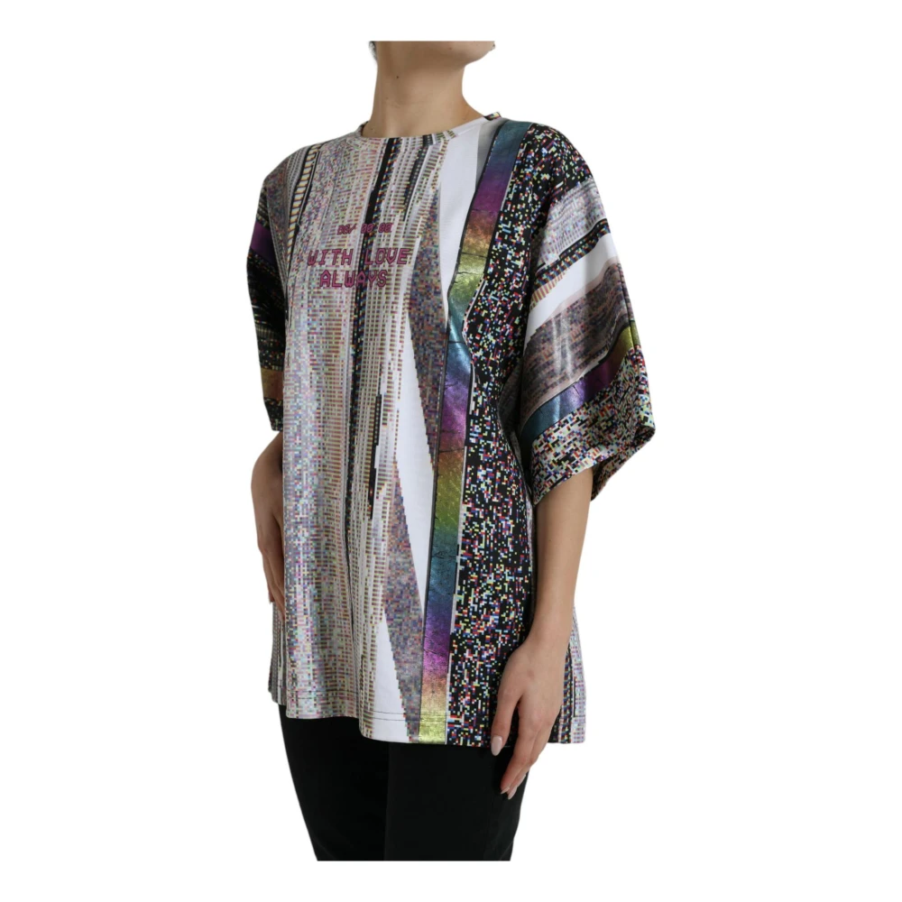 Dolce & Gabbana Printed Cotton Blend T-Shirt - Female - T-Shirts - Multicolor - S - Tops