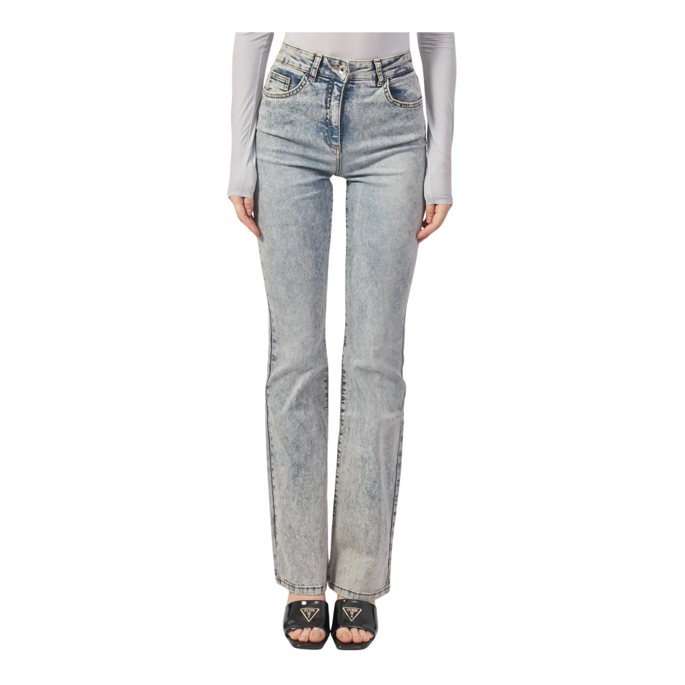 PATRIZIA PEPE Blauwe Slim Fit Denim Broek Blue Dames