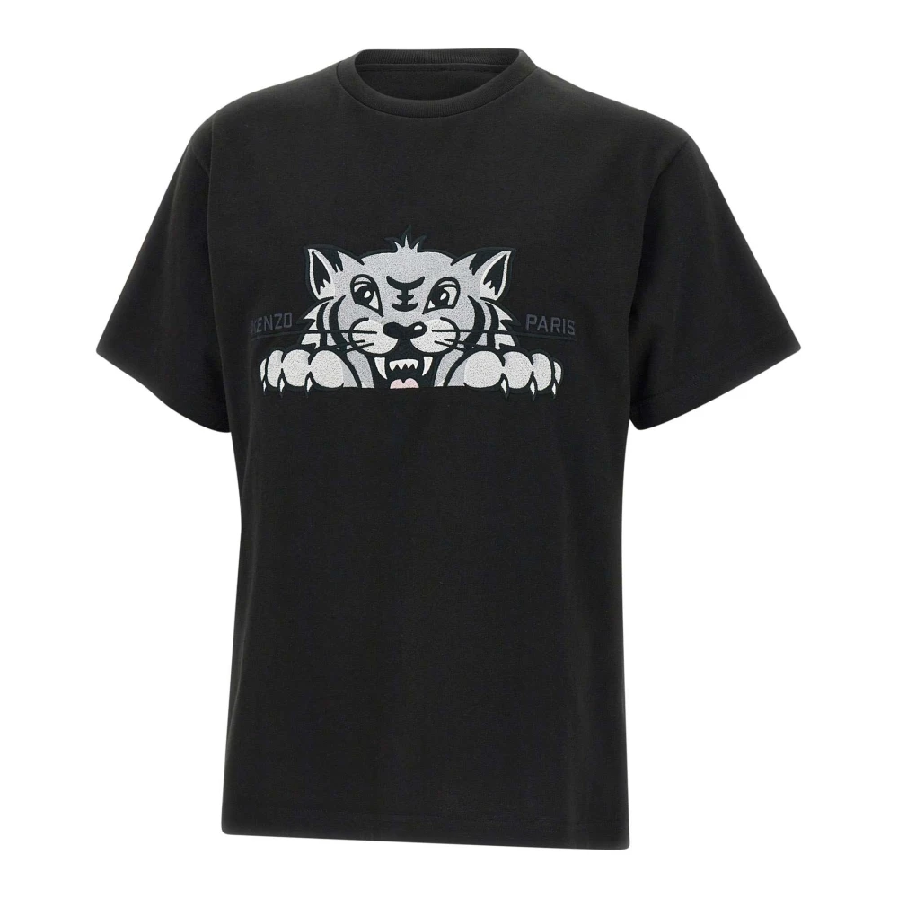 Kenzo Happy Tiger Zwart T-shirt Black Heren