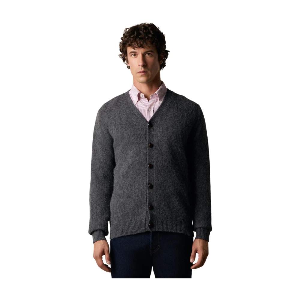 Brooks Brothers Men's Gray Shetland Wool Cardigan - Cardigans - 2XL - Knitwear