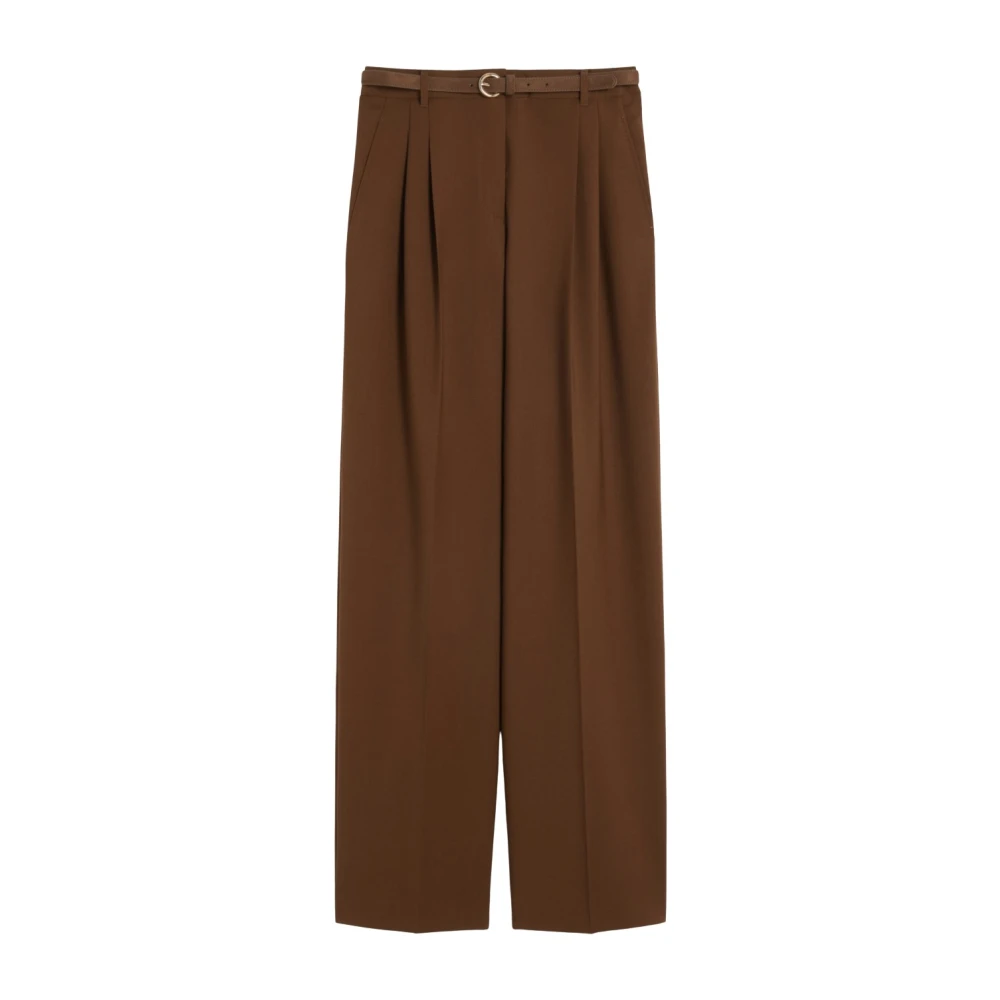 Max Mara Studio Women's Brown Wide Trousers, M, Wide Trousers