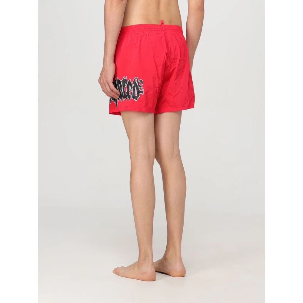 Dsquared2 Midi Boxer Zwembroek Red Heren