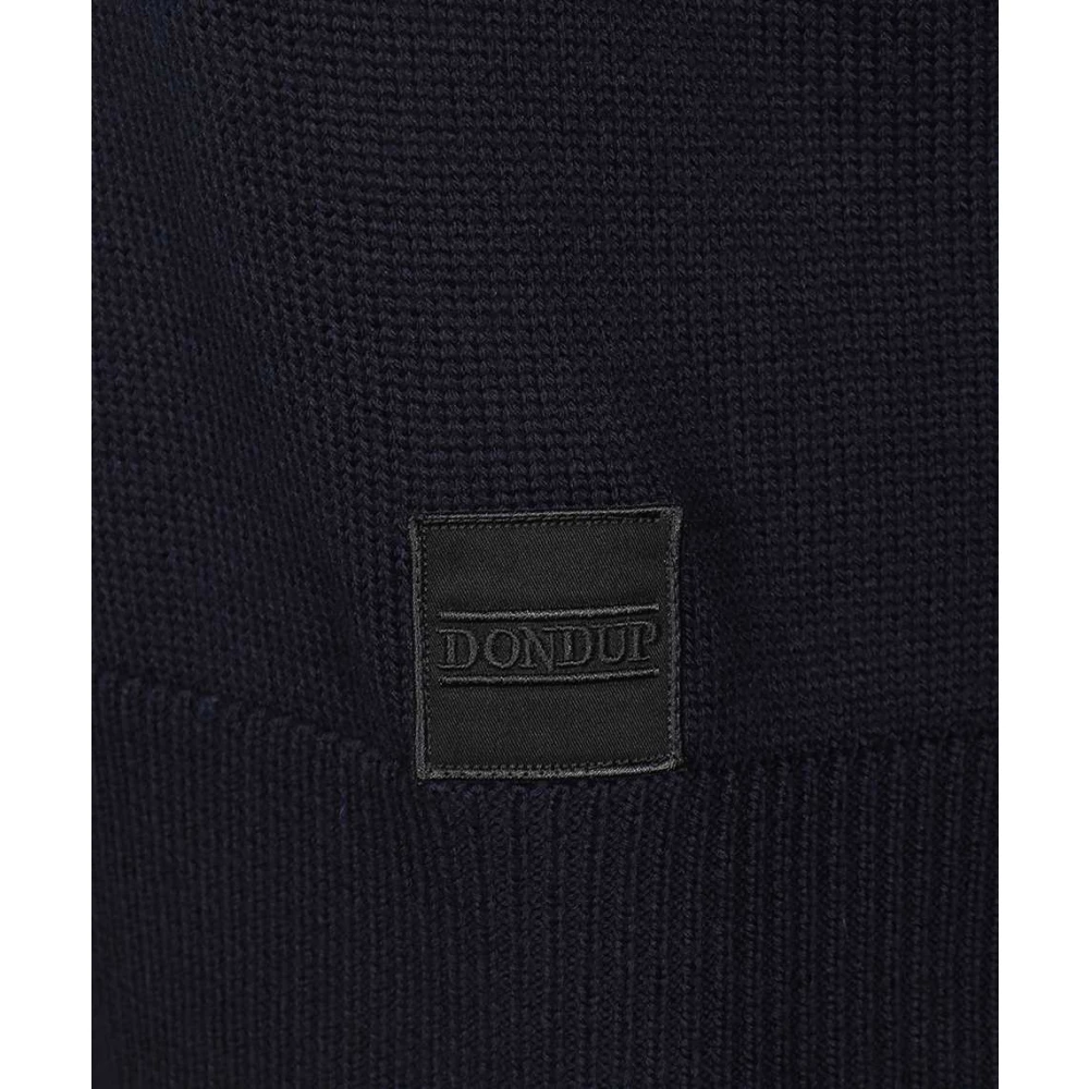 Dondup Geribbelde Wollen Trui Blue Dames