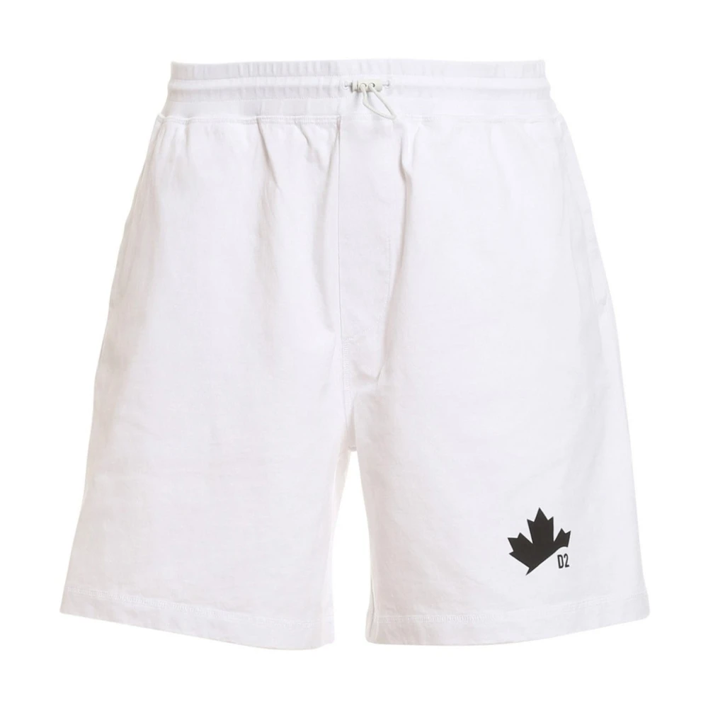 Dsquared2 Men's White Cotton Shorts - Casual Shorts - S - Shorts