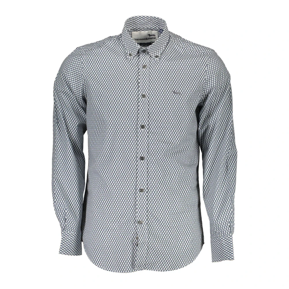 Harmont & Blaine , Casual Shirts, Male, Multicolor, Xl, Classic Blue Long Sleeve Shirt Men