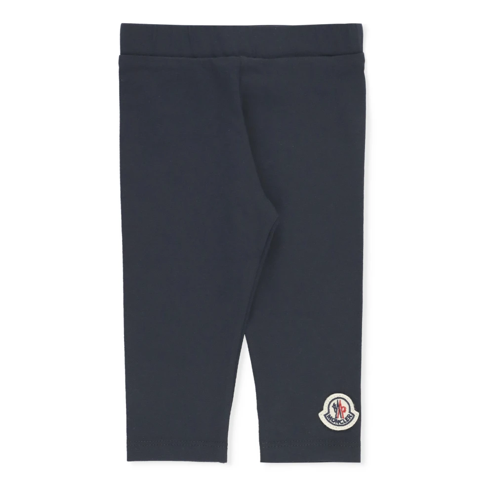 Moncler Blå Baby Bomull Leggings Elastisk Midja Blue, Pojke