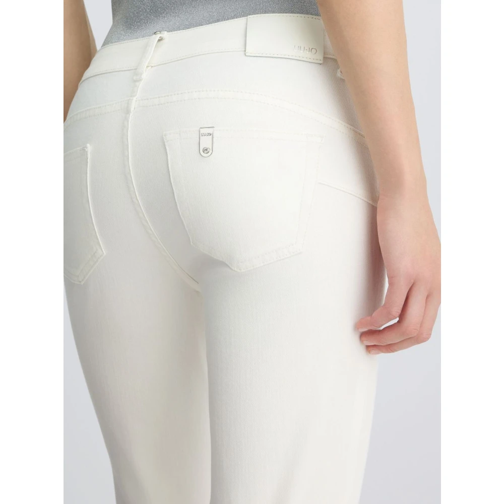 Liu Jo Blauwe Denim Jeans Wit White Dames