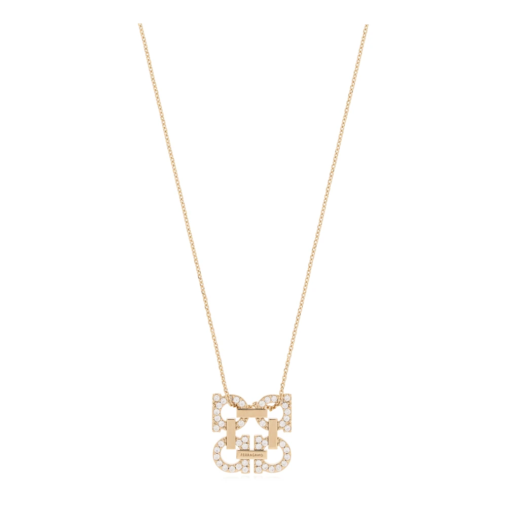 Ferragamo Vrouw Geel Accessoires Dames, One Size, Ketting Met Hanger