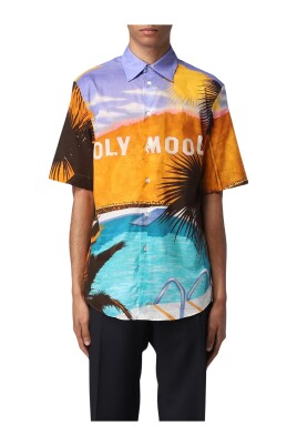 red-cotton-short-sleeve-shirt