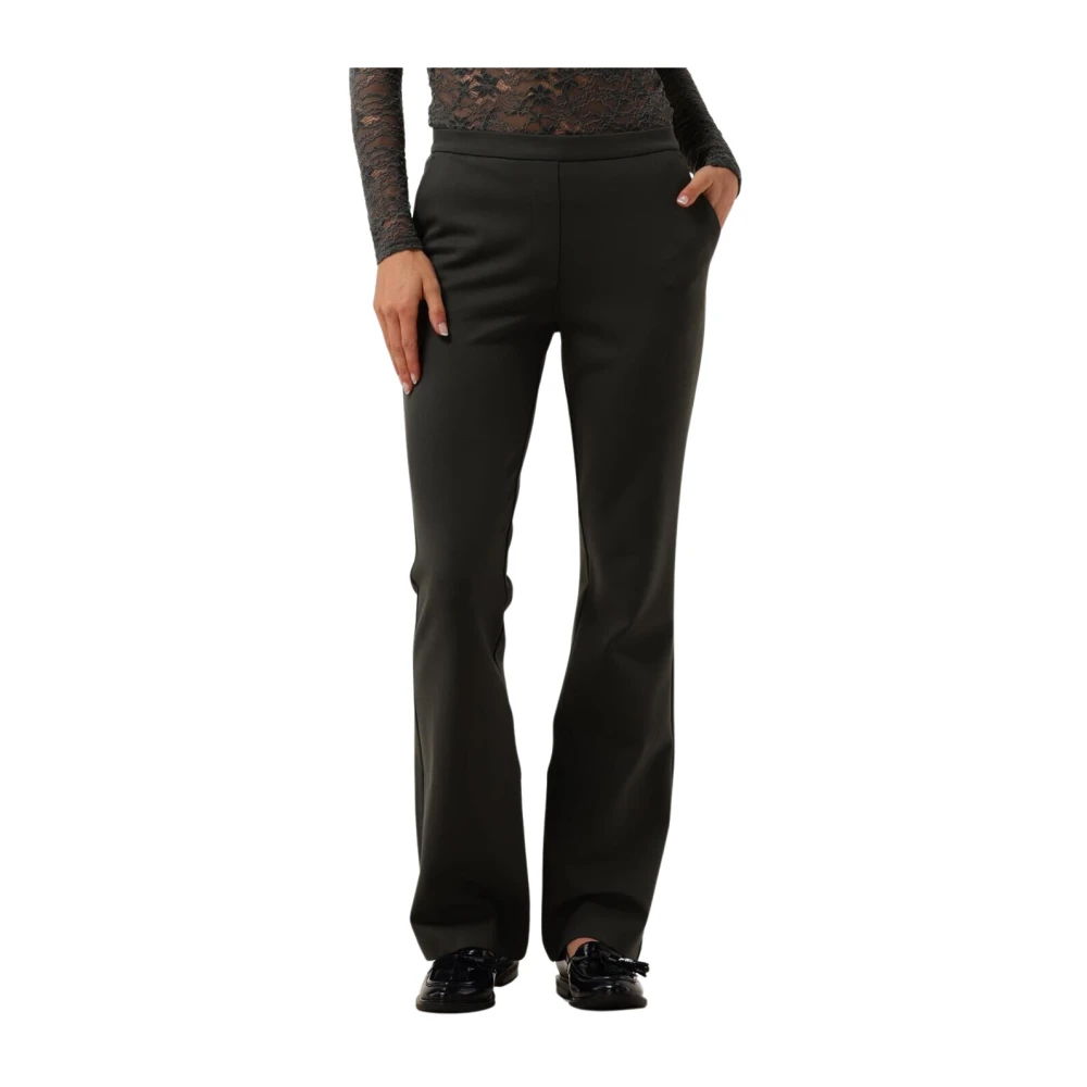 Modström Groene Flare Broek Retro Stijl Green Dames