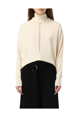 Roll-neck Panelled Jumper