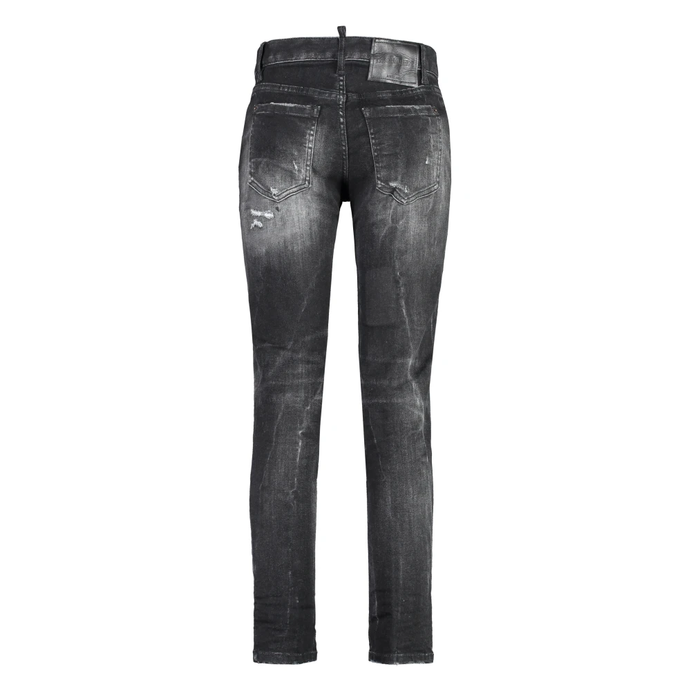 Dsquared2 Distressed Twiggy Stretch Cropped Jeans Gray Dames