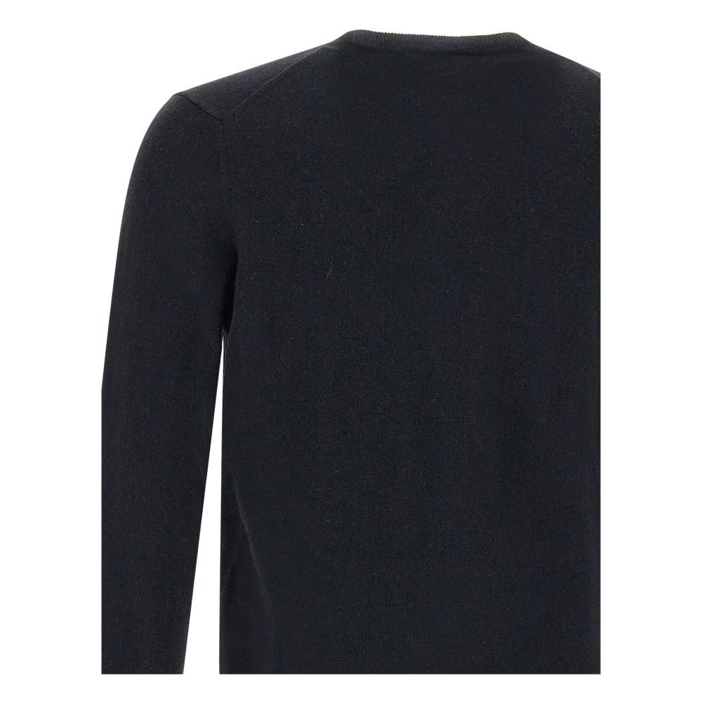 Kangra Zwarte Merinowol V-hals Trui Black Heren