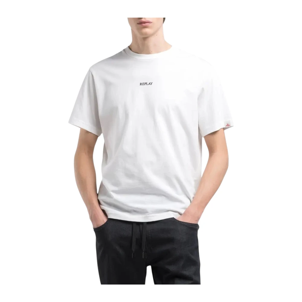 Replay Katoenen T-shirt White Heren