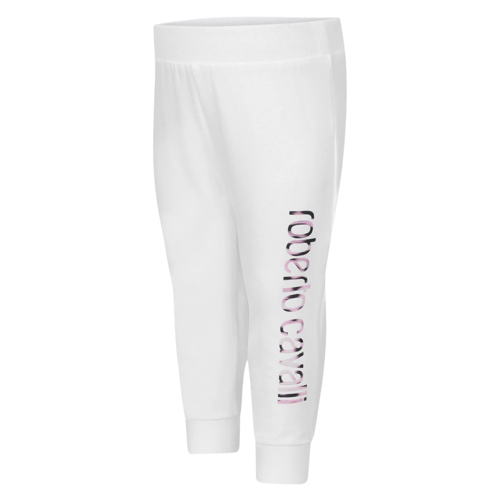Roberto Cavalli Women's Pink Leopard Print Joggers