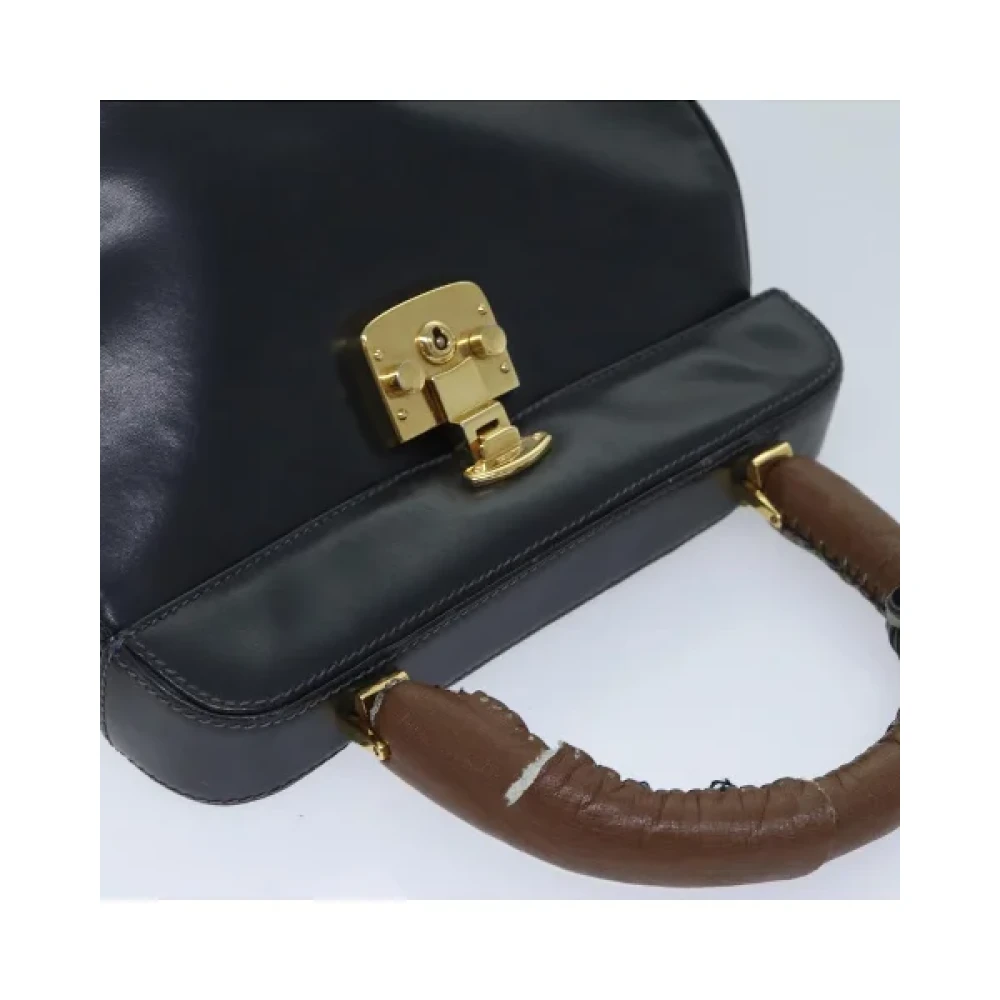 Gucci Vintage Pre-owned Leather handbags Blue Dames
