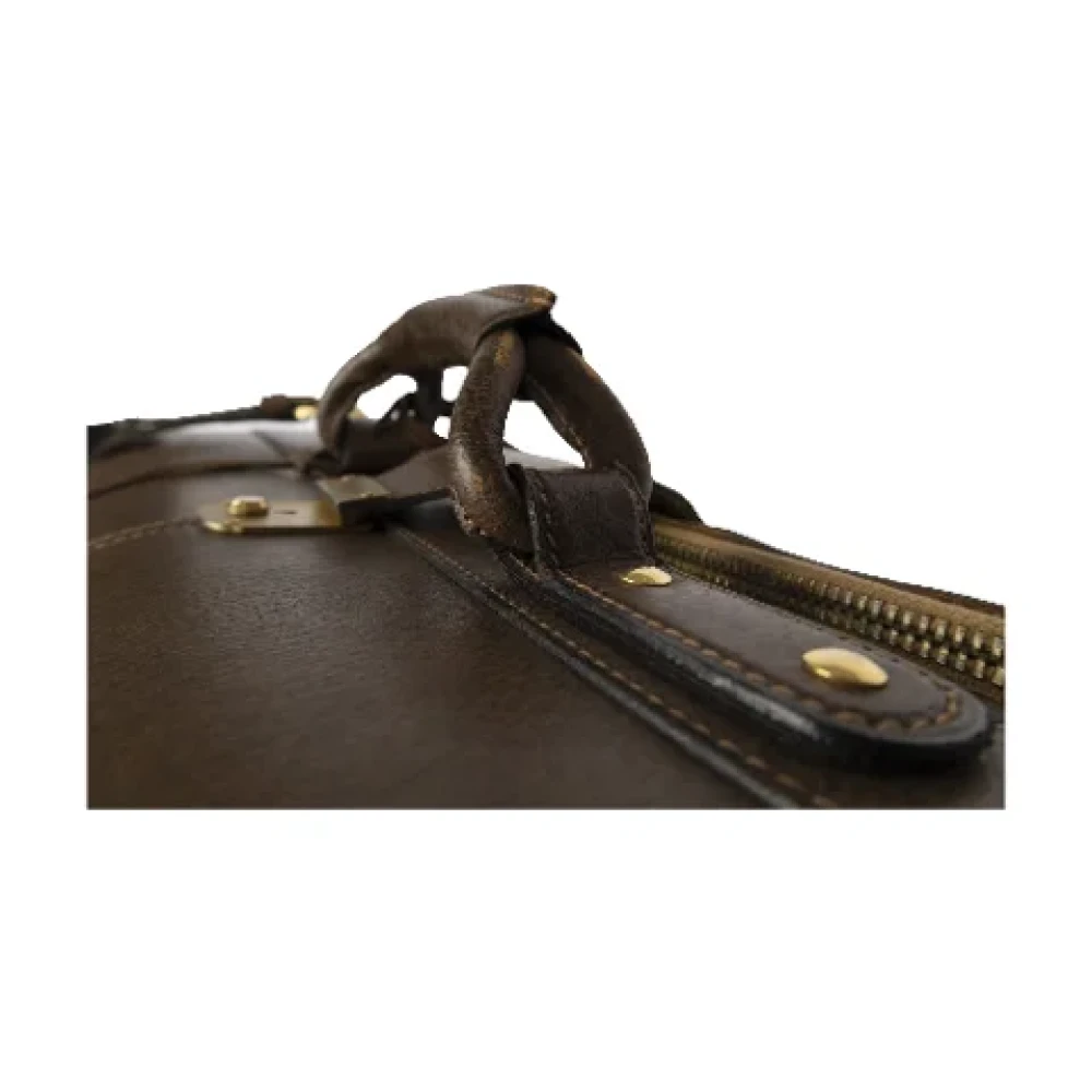 Gucci Vintage Pre-owned Leather gucci-bags Brown Heren