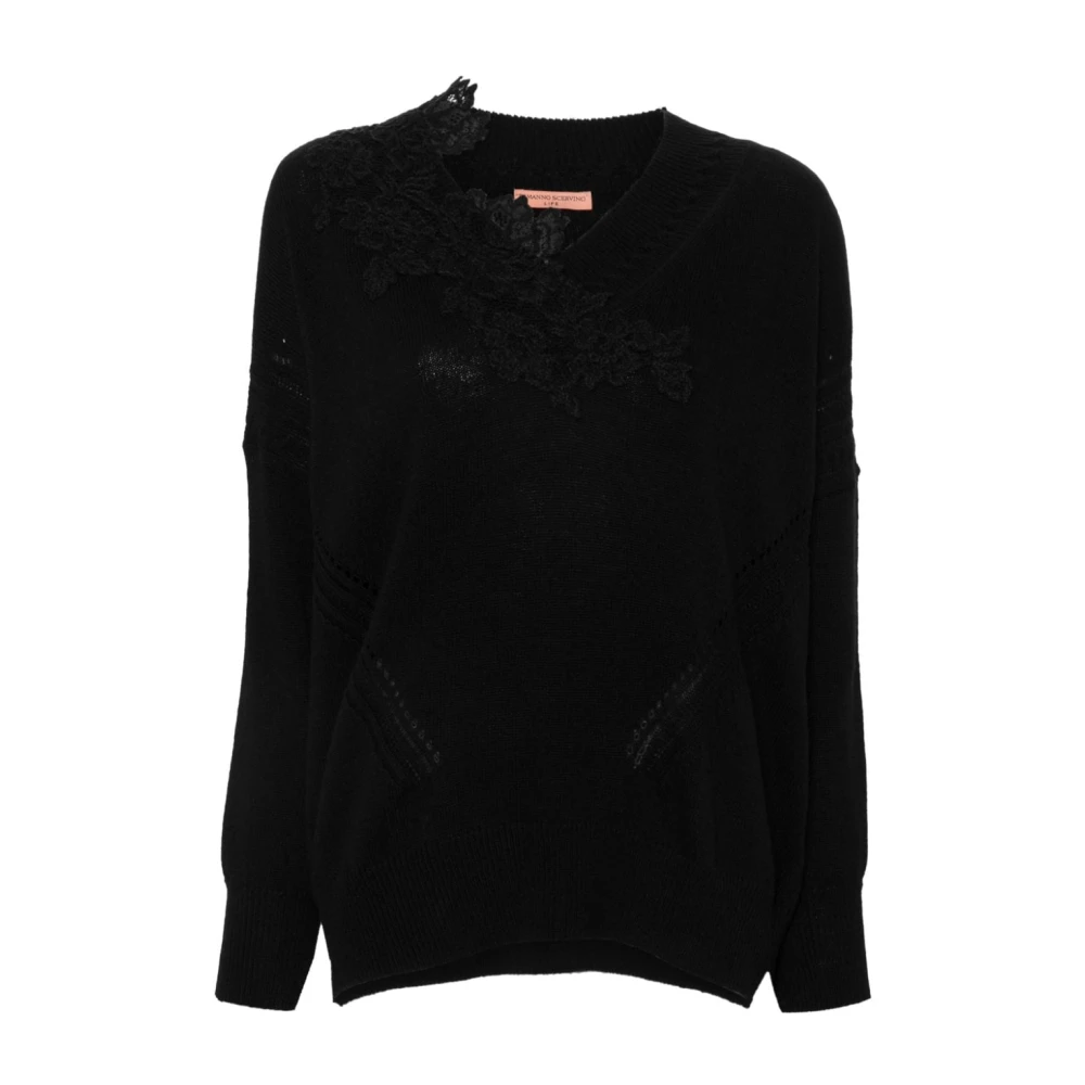 Ermanno Scervino Zwarte Sweater Collectie Black Dames