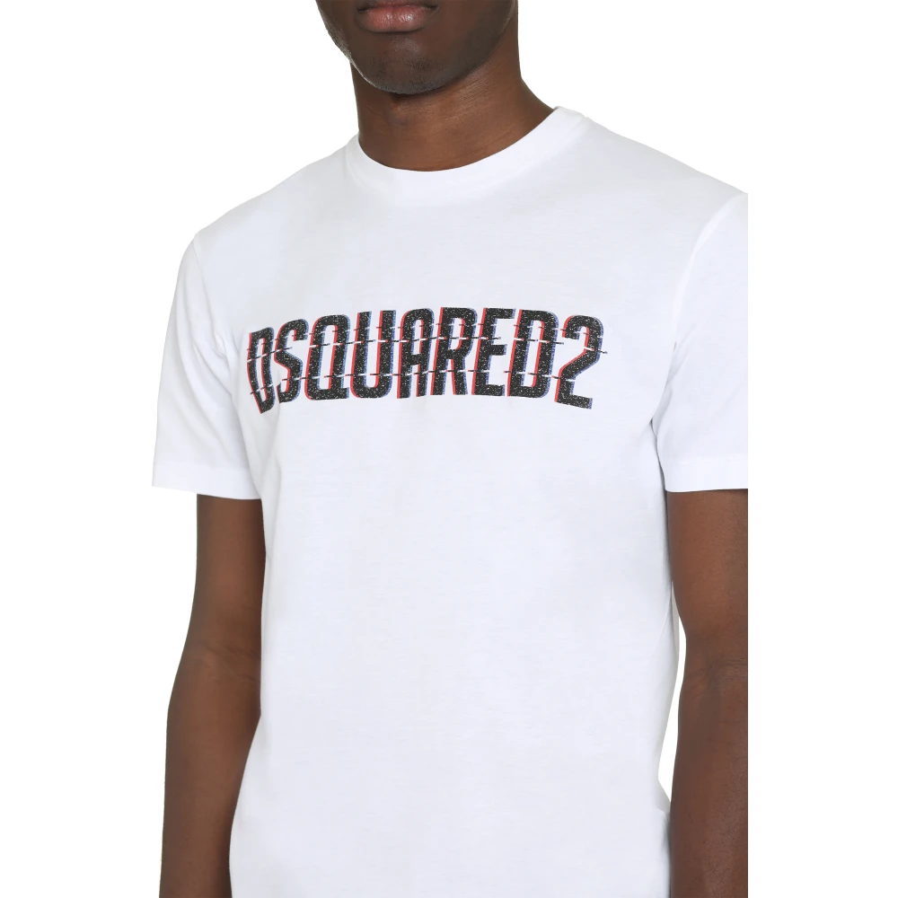 Dsquared2 Cool Fit Katoenen Crew-Neck T-shirt White Heren