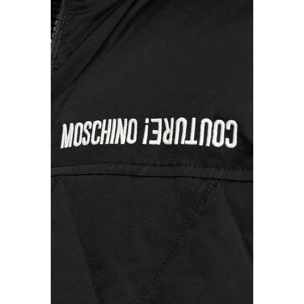 Moschino Jas met logo Black Heren