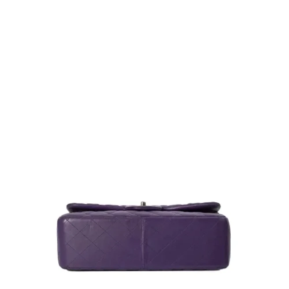 Chanel Vintage Pre-owned Leather chanel-bags Purple Dames