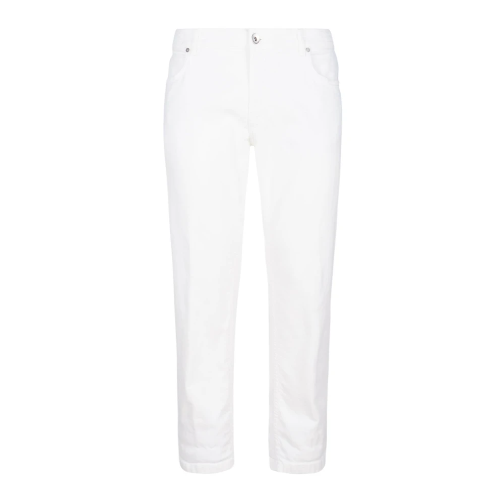 Eleventy Men's White Denim 5-Pocket Trousers In Dusty Blue - Slim Fit Jeans - W30 - Jeans