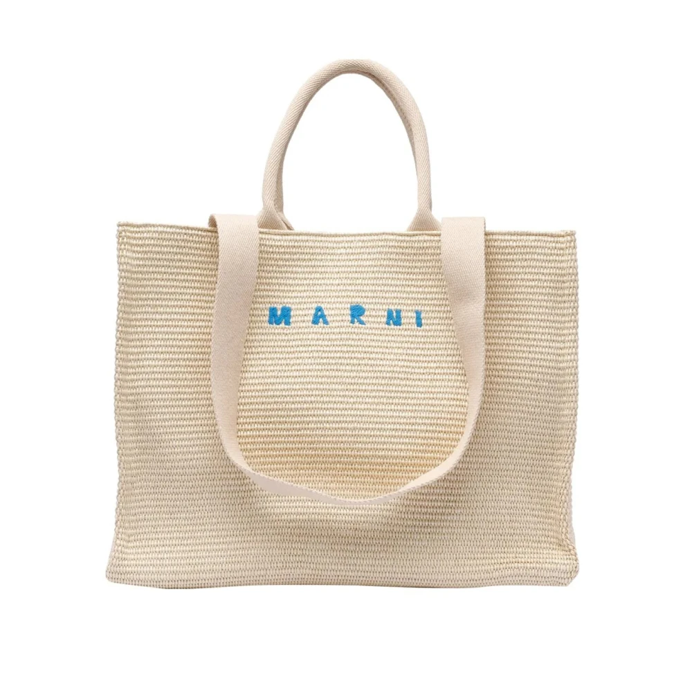 Marni Beige Korgväska med Läderdetaljer Beige, Herr