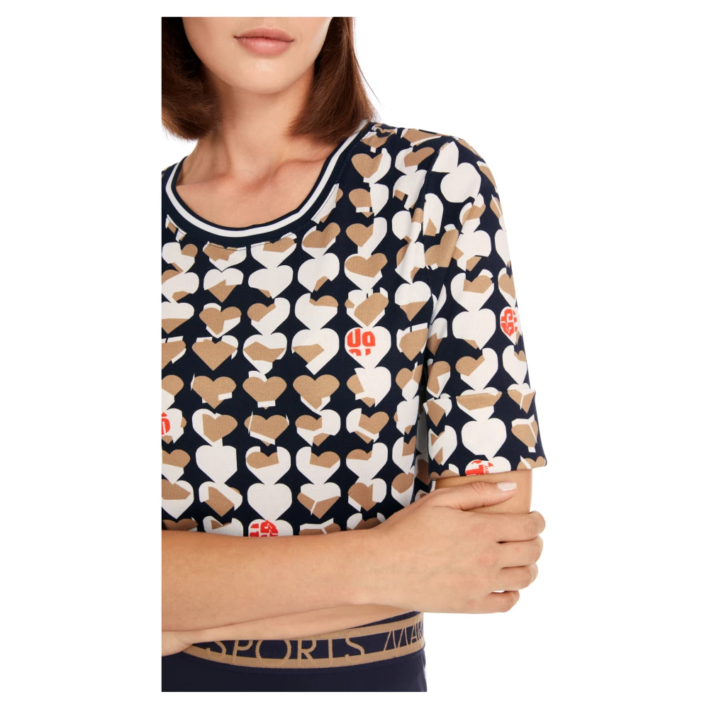Marc Cain T-shirt met Heartbreaker Print Multicolor Dames