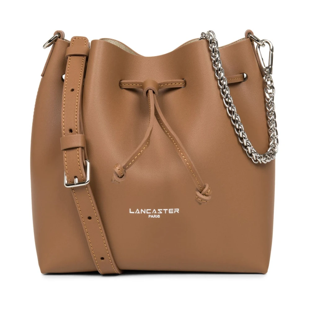 Lancaster Brown Bucket Bags, Female, One Size, Drawstring Purse Element City Camel