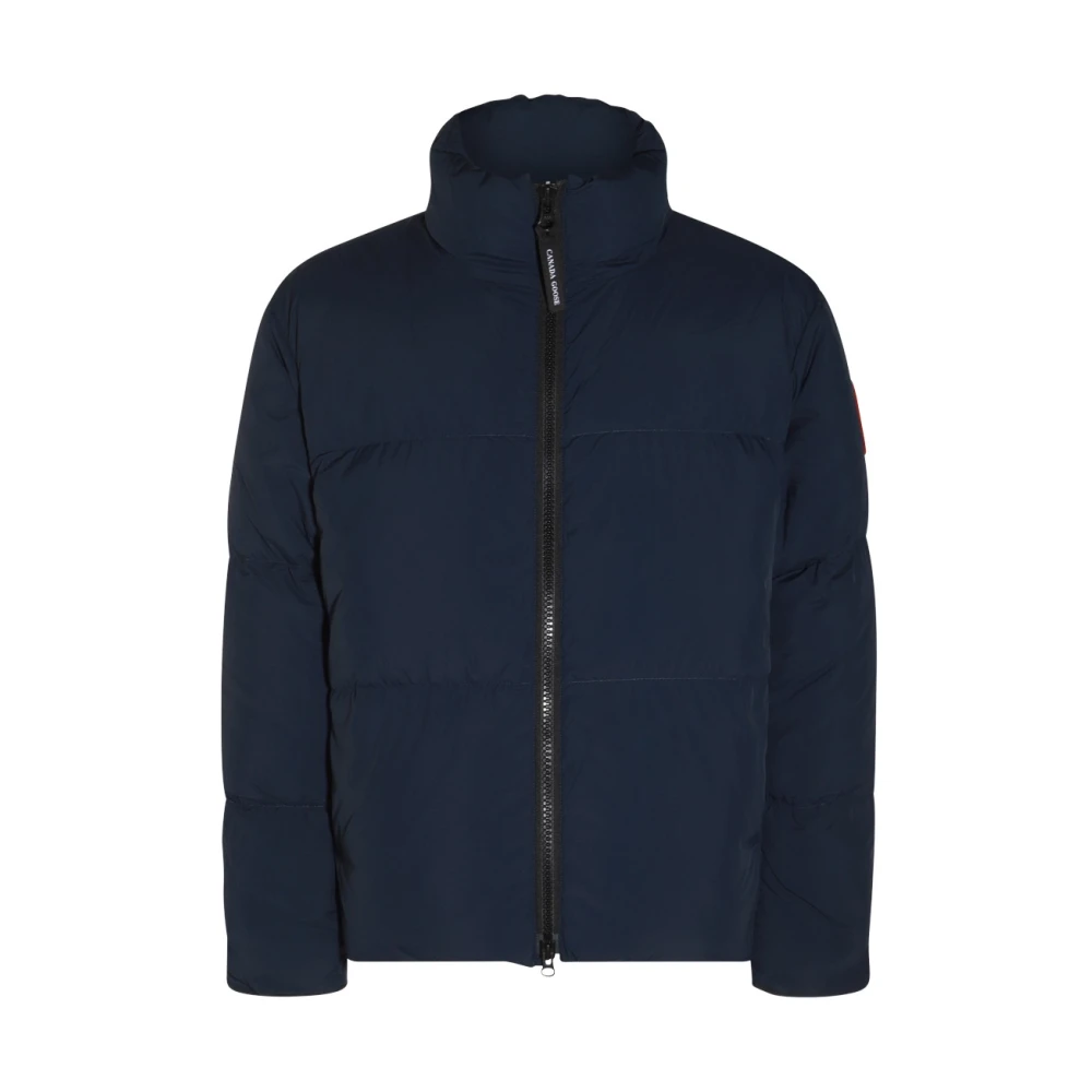 Canada Goose Donkerblauwe donsjas met hoge kraag Blue Heren