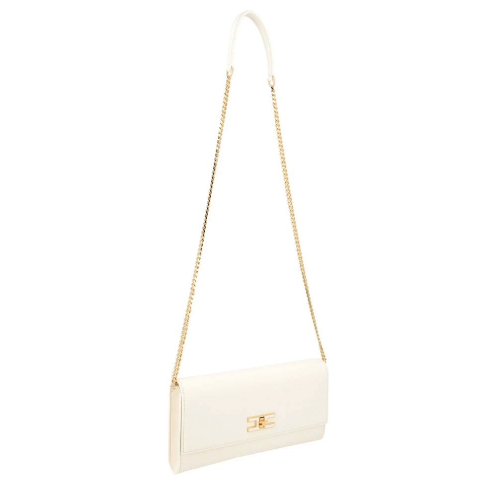 Elisabetta Franchi Stijlvolle Schoudertas in Beige Dames