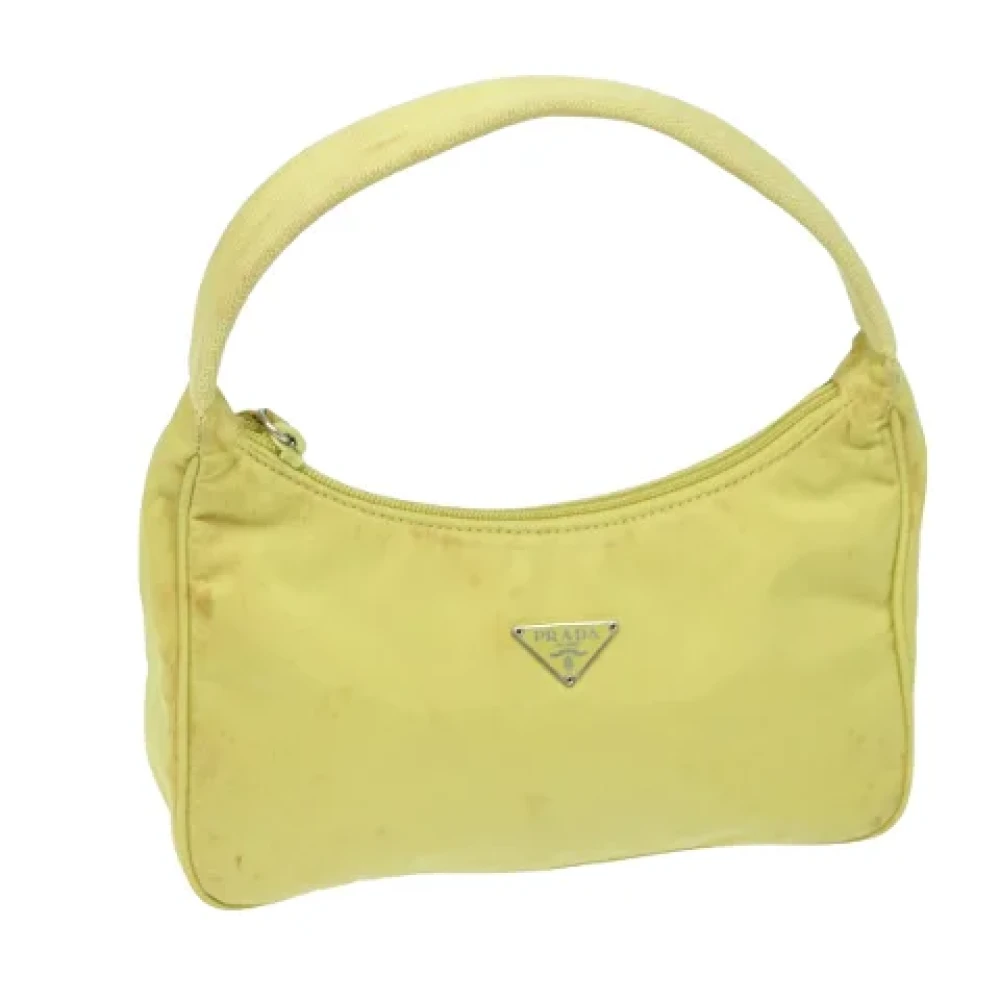 Prada Vintage Pre-owned Nylon pouches Yellow Dames