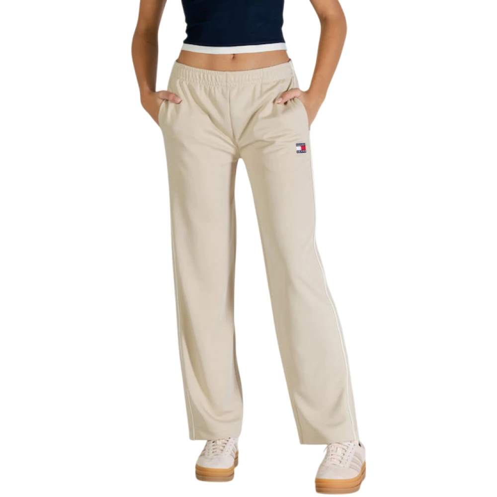 Tommy Jeans Women's Beige Straight Trousers, Xs, Rtw...